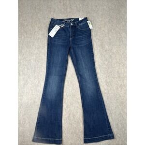 Seven7 Jeans Women's High Rise Flare Darker Wash Size 4 NEW